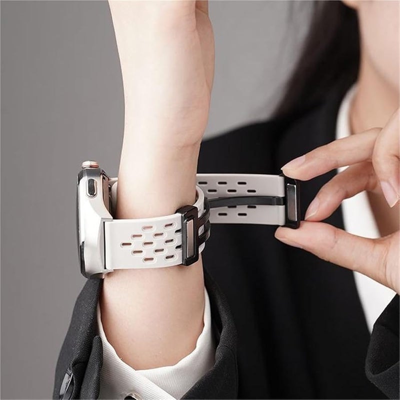 Magnetic Silicone Strap For Huawei Watch GT5 GT4 41mm B Starlight Color Sports Band - Image 5